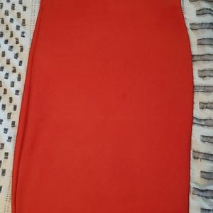 Bright Orange High Waist Skirt